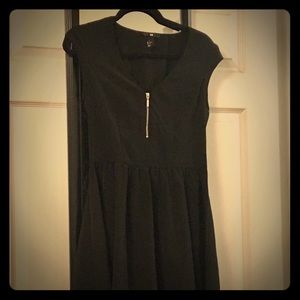 Black zip up dress